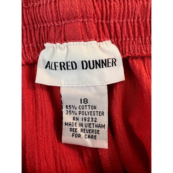 Alfred Dunner Burnt Orange Drawstring Stretch Gauze Wide Leg Pants Size 18 - Picture 8 of 10